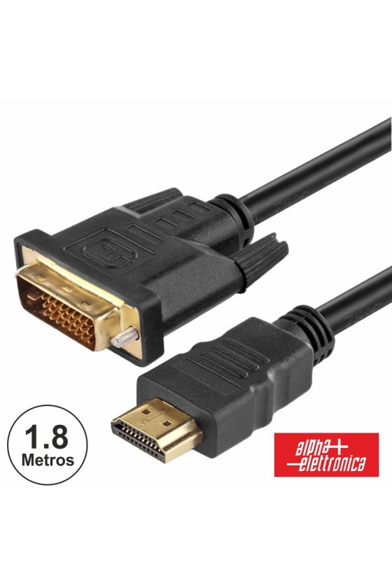 Cabo HDMI Macho / DVI-D Single Link Macho 1.8m ALPHA