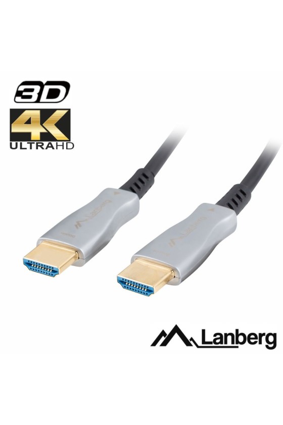 Cabo HDMI Fibra Óptica Dourado Macho / Macho 2.0 4K 30mt