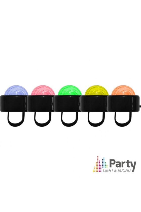 Conjunto de 5 Anéis LED RGB PARTY