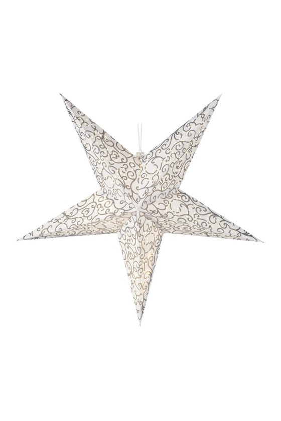 Estrela Decorativa C/ 10 LEDS Branco Quente 60cm