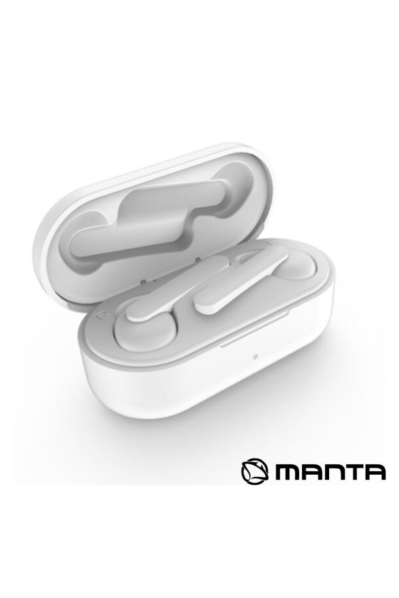 Auscultadores Earbuds Bluetooth TWS Branco Manta