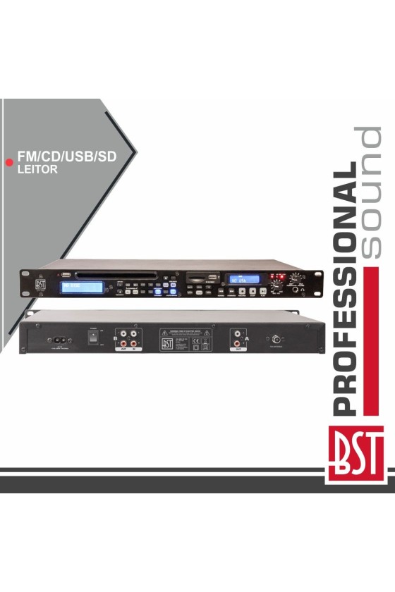 LEITOR DUAL CD-R PLAYER C/ FM/SD/USB BST