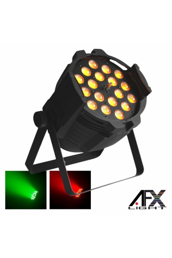 PROJETOR LUZ C/ 18 LEDS 15W RGBAW ZOOM DMX AFXLIGHT