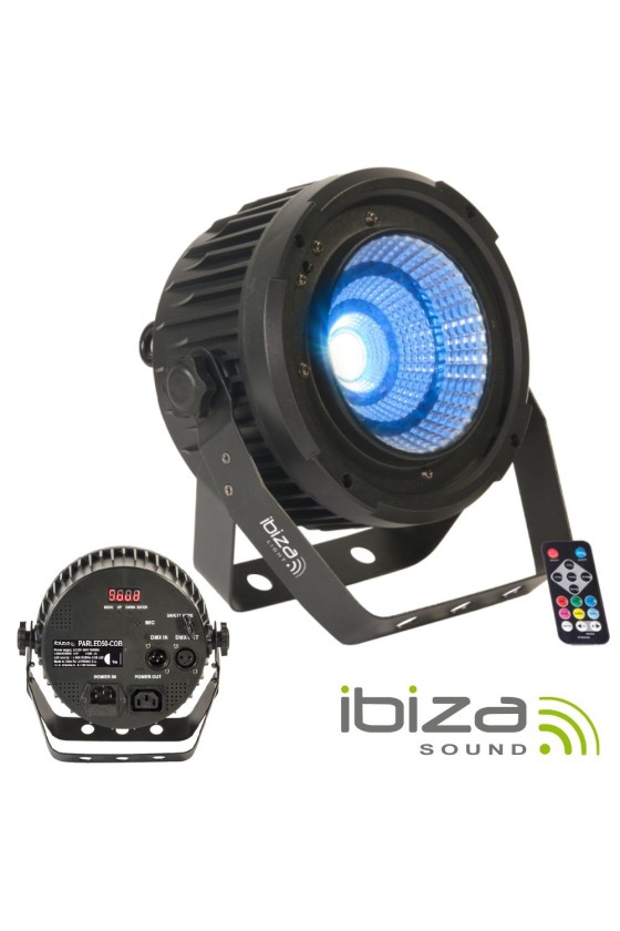 Projetor Luz LED RGBWA DMX 50W Comando IBIZA