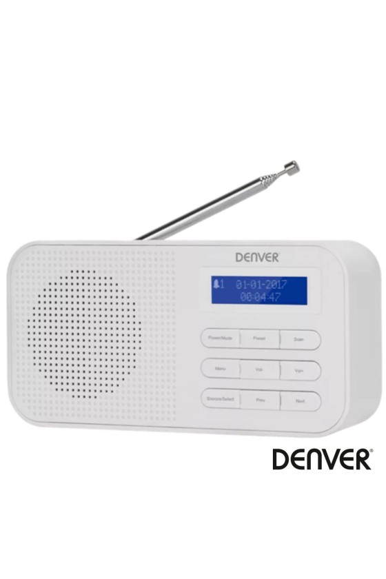 Rádio Portátil C/ Despertador 1W FM/AUX DENVER