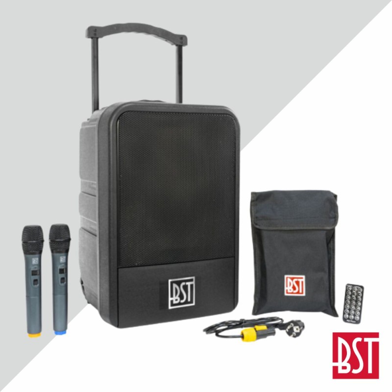 Coluna Amplificada 10" 400W USB/BT 2 Microfones UHF BST