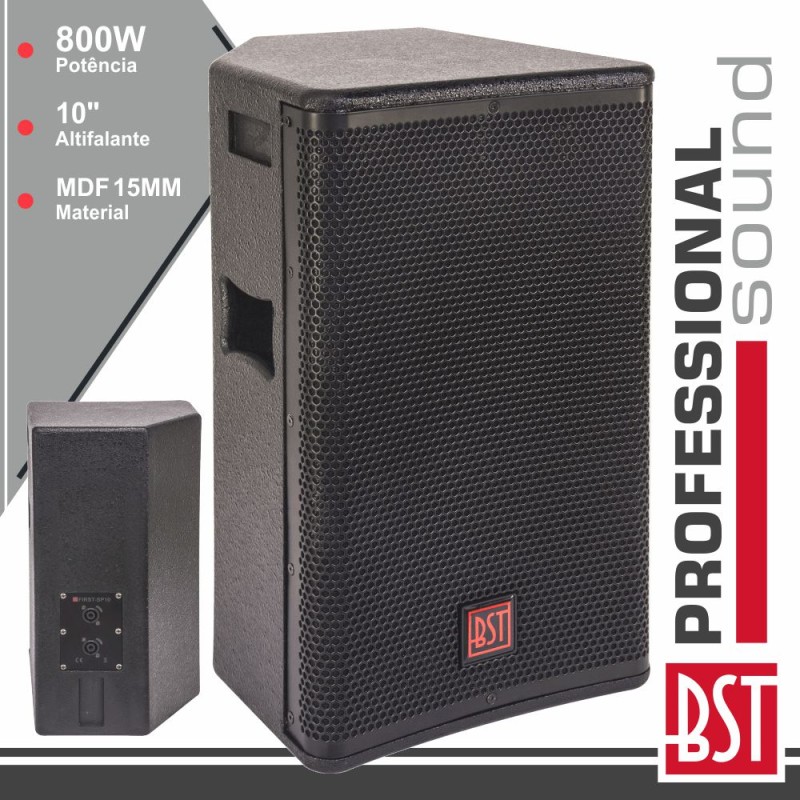 COLUNA PASSIVA PRO 10" 800W 15MM MDF BST