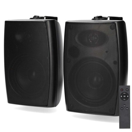 Conjunto 2 Colunas 5" Passiva+Amplificada BT/JACK 2x90W IPX5