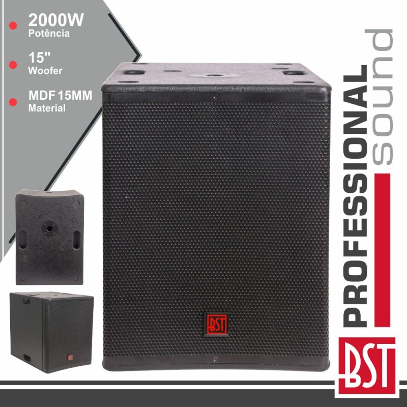 GRAVE SUBWOOFER PASSIVO PRO 15" 2000W 15MM MDF BST
