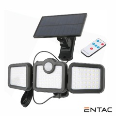 Candeeiro Exterior 15W C/ Sensor PIR Painel Solar Amovível