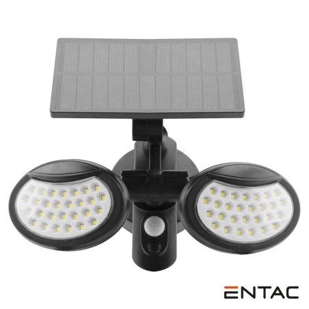 Lâmpada Exterior Solar 10W C/ Sensor PIR ENTAC