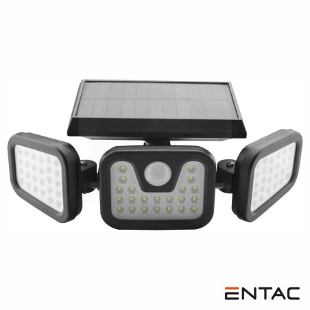 Candeeiro Exterior 15W C/ Sensor PIR Painel Solar ENTAC