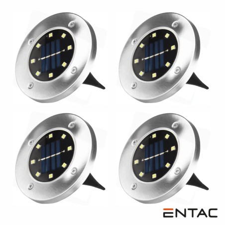 Conjunto 4 Candeeiros Solares LED Redondo ENTAC
