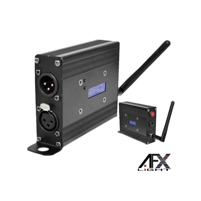 SISTEMA TRANSMISSÃO DMX 2.4GHZ 126 CANAIS 100M AFXLIGHT