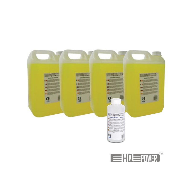 CONJUNTO 4 LÍQUIDOS FUMOS 5L E LÍQUIDO LIMPEZA HQ POWER