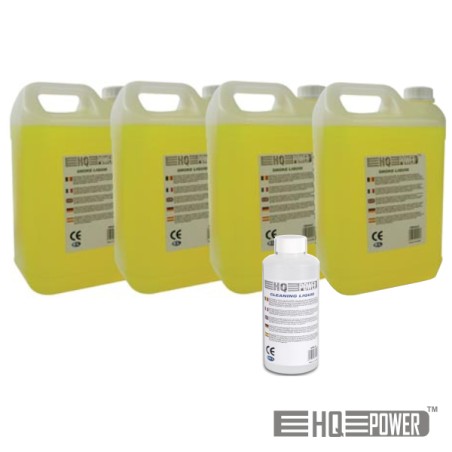 CONJUNTO 4 LÍQUIDOS FUMOS 5L E LÍQUIDO LIMPEZA HQ POWER