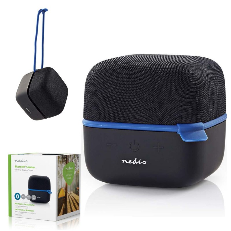 Coluna Bluetooth 15W Preto/Azul NEDIS