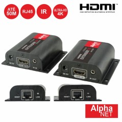 Extensor de Sinal HDMI Via RJ45 CAT6 50m 4K ALPHANET