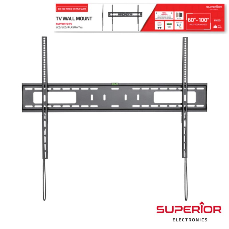 SUPORTE LCD/LED 60/100" FIXO SLIM VESA 900/600 75KG