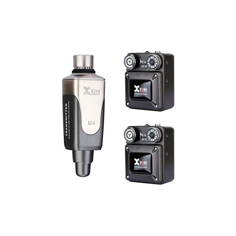 XVIVE U4R2 (1 EMISOR + 2 RECEPTORES) - PARA IN-EAR