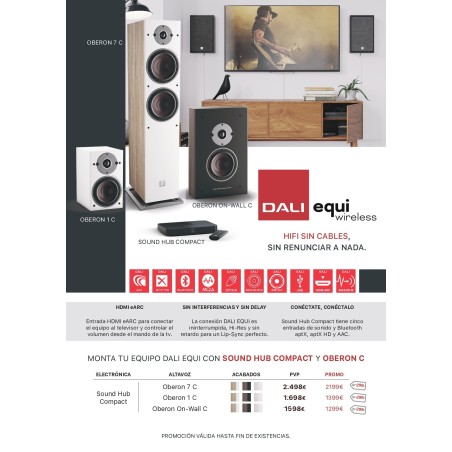 DALI Oberon 1 C (par) + HUB Compact - Recondicionado